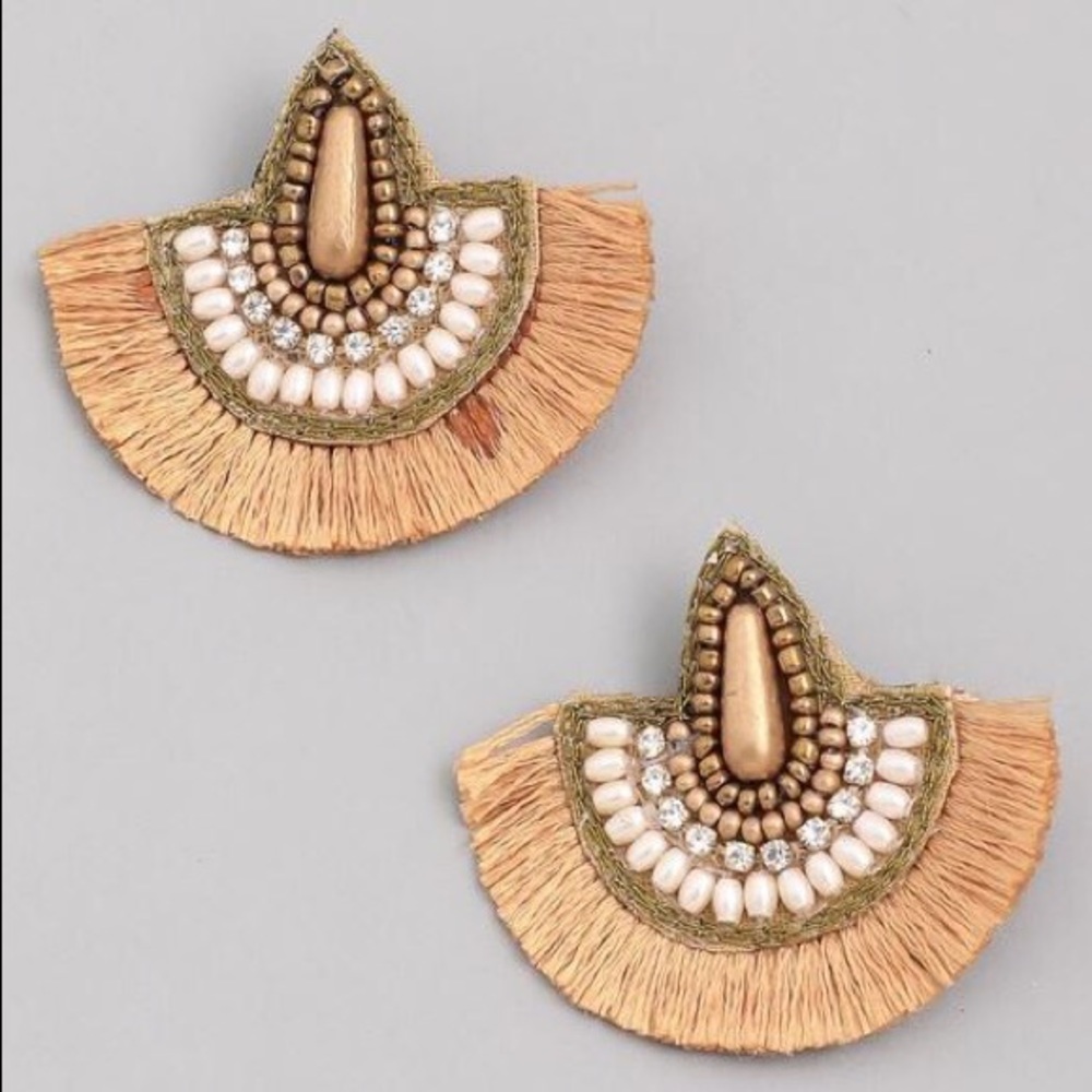 Brown Tassel Earrings